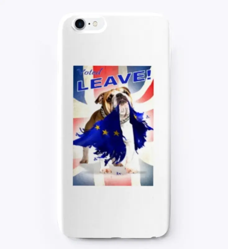 Voted Leave British Bulldog iPhone Case